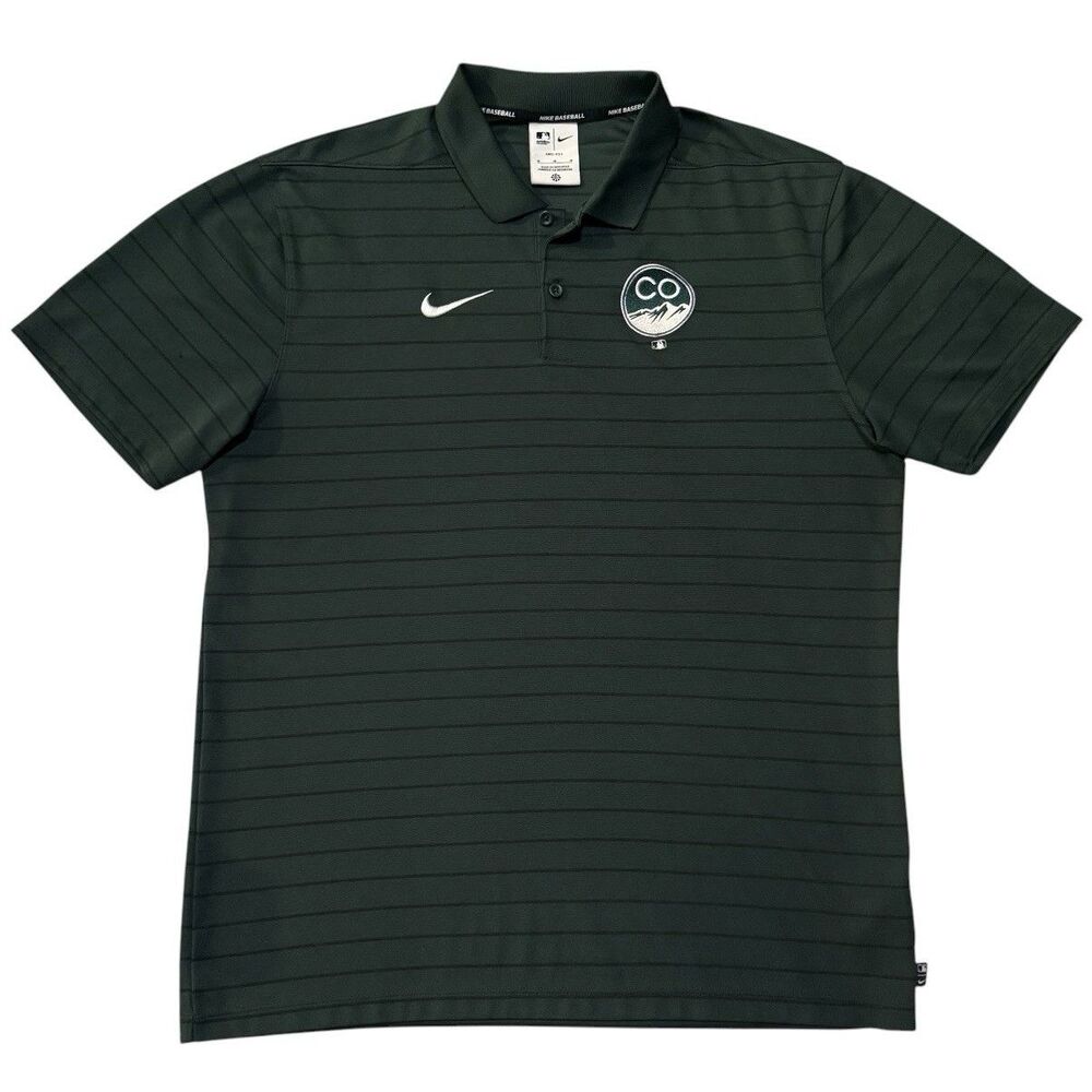Colorado Rockies Nike City Connect Dri-Fit Polo Men’s M Green Authentic Perform